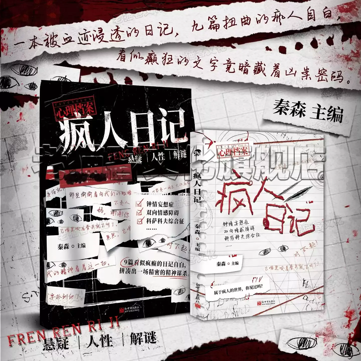 【正版书籍】疯人日记 秦森主编 心理档案系列互动推理小说 悬疑人性推理解谜游戏书 纸上玩趣书籍